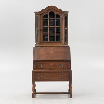 Display cabinet, Germany, 18th/19th century, with later secretaire.