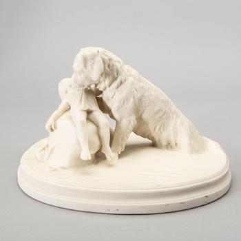 A set of two Gustavsbergs parian figurines early 1900s.