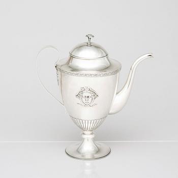 A Swedish Empire silver coffee-pot, mark of Adolf Zethelius, Stockholm 1811.