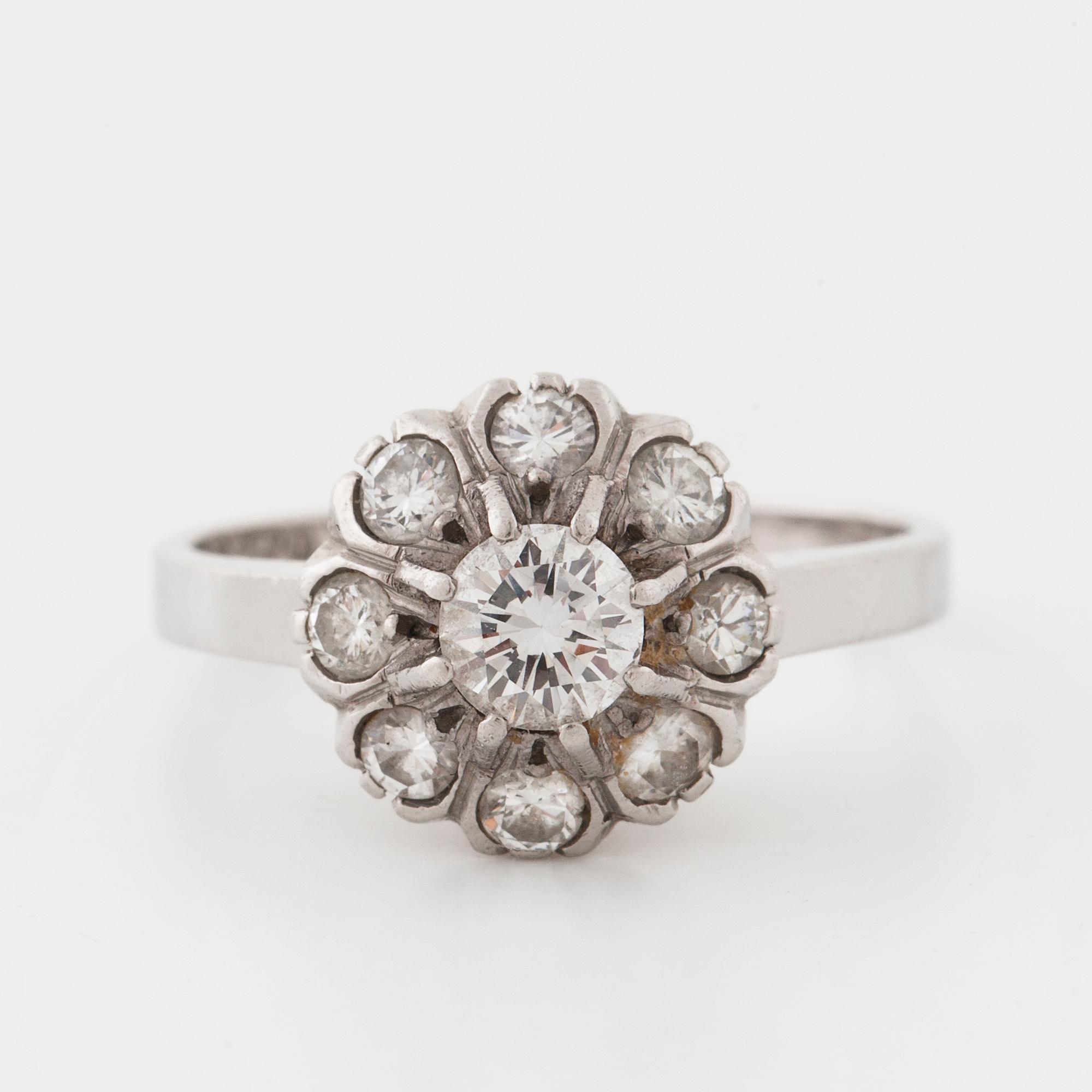 A brilliant cut diamond ring by Bims Guldsmide, Göteborg, 1965.