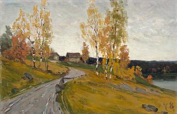 96. Fanny Churberg, AUTUMN BIRCHES.