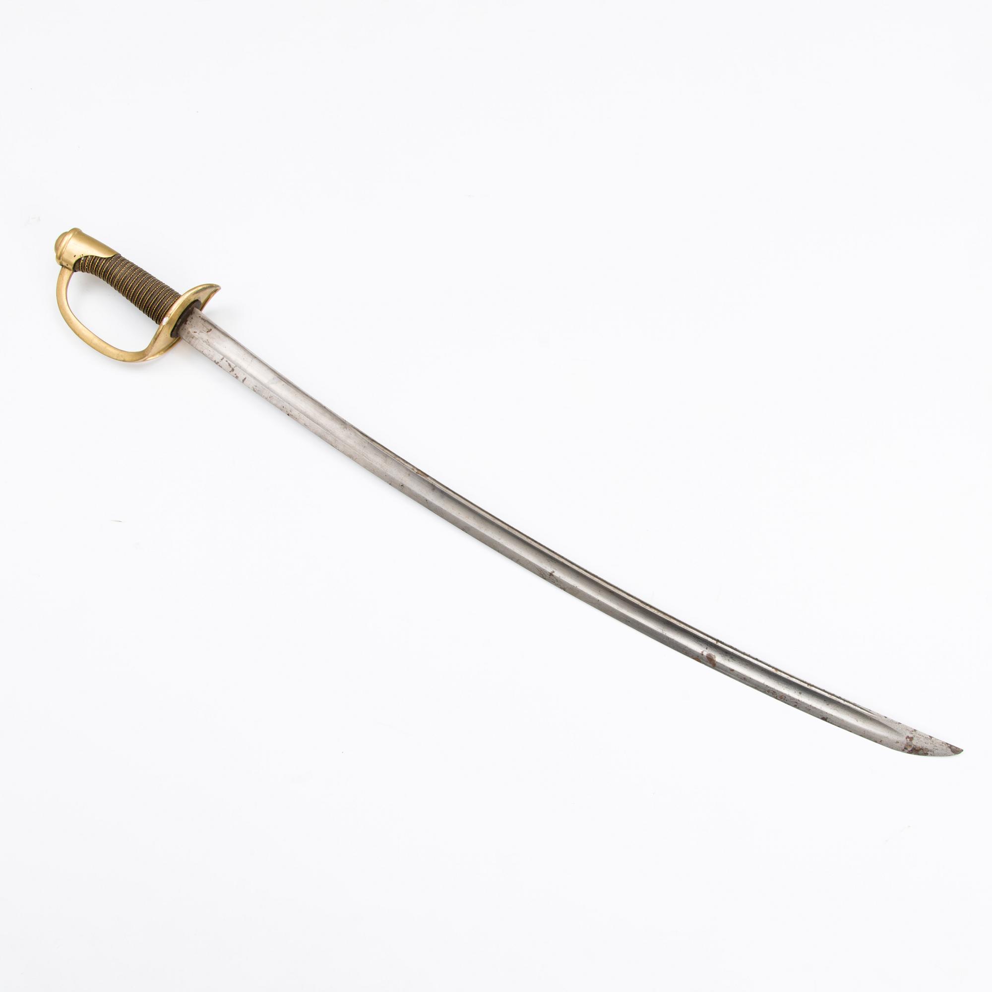 A French Cavalry Sabre, model 1822, shortened model for use in the Finnish dragoon regiment.