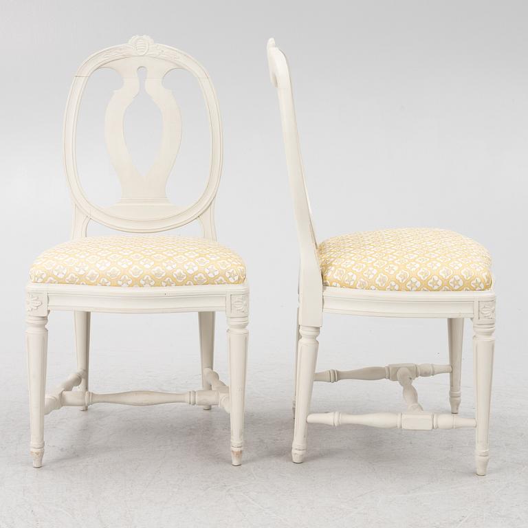 Stolar, 11 st, gustaviansk stil, Bröderna Sylvén, 1900-talets andra hälft.
