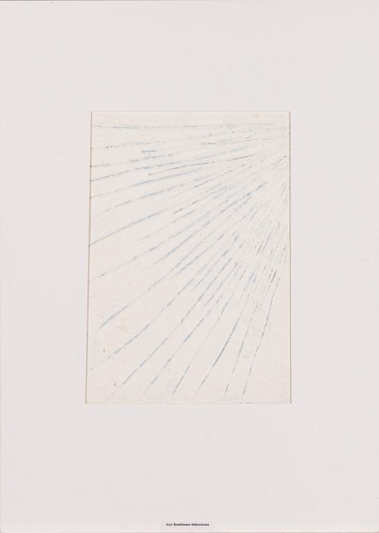Airi Snellman-Hänninen, an original draft for a rug, mixed media, stamp signature.