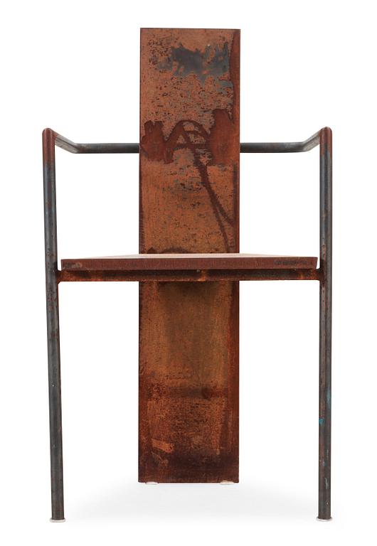 A Jonas Bohlin 'Iron Concrete' chair, Källemo AB, Värnamo 1987.
