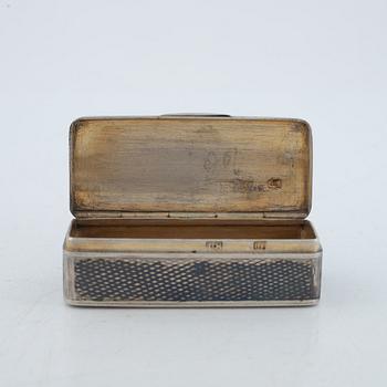 A Russian Silver Niello Box, Moscow 1862.