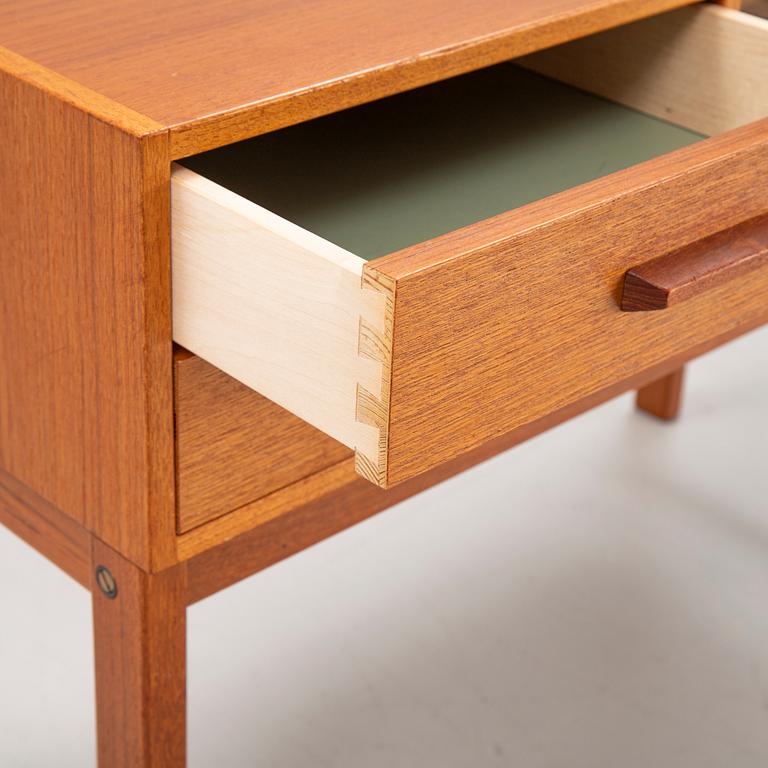 A teak bench with drawers, 1950s/60s.