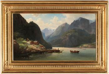 WILHELM MELBYE, olja på duk, signerad samt daterad 1864.