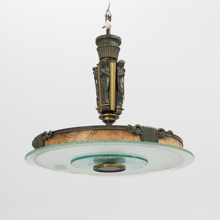 Einar Bäckström, a ceiling lamp, model 4006, Swedish Grace, 1920's/30's.