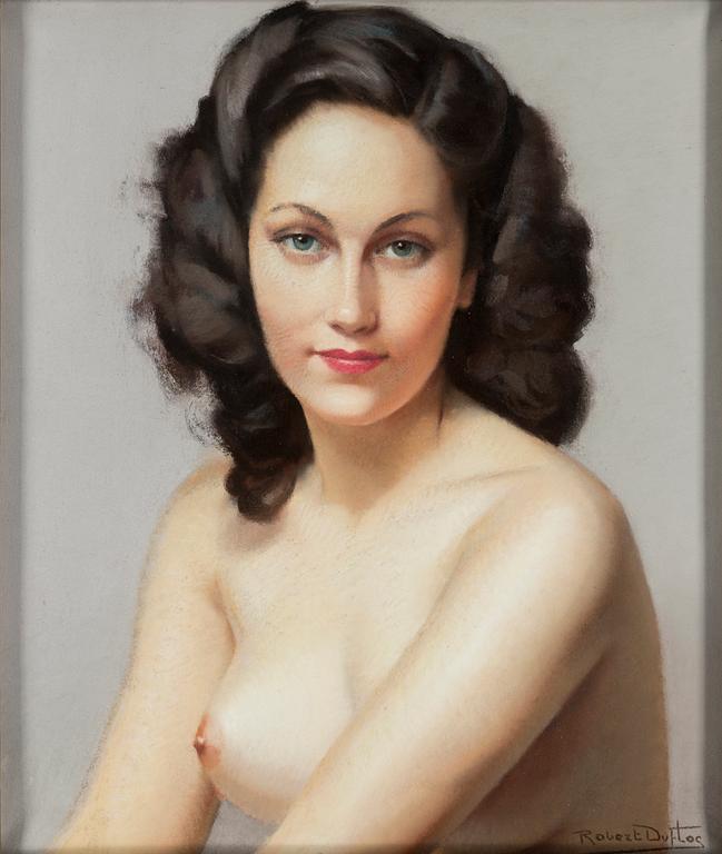 ROBERT LOUIS RAYMOND DUFLOS, pastell på papper, signerad.