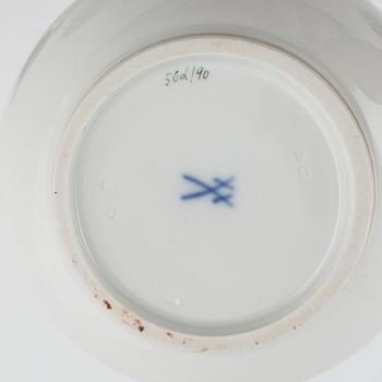 Meissen, a 9+4 pieces porcelain coffee service, 20th century.
