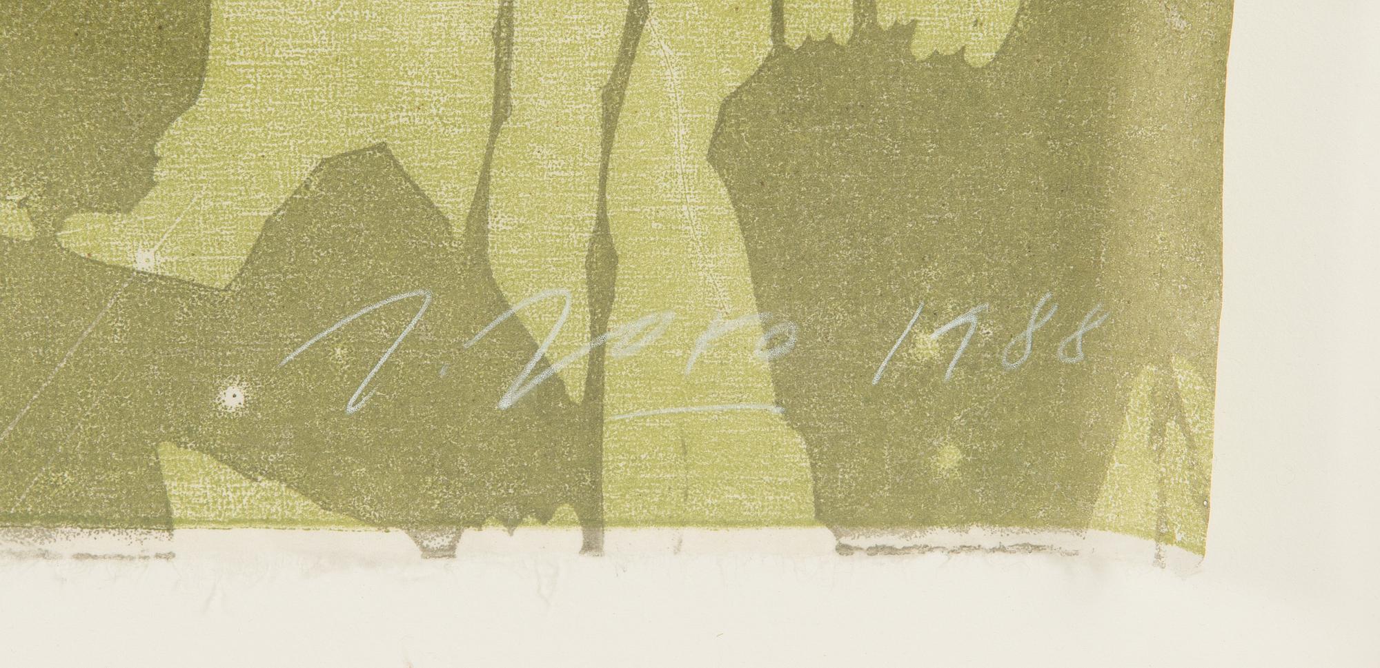 Juha Joro, woodcut, triptych, signed and dated 1988.