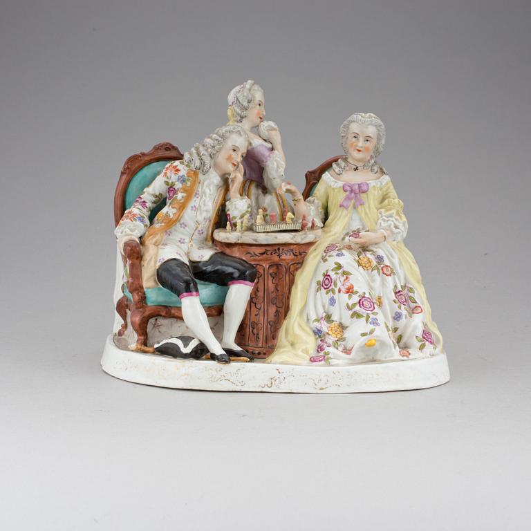 FIGURIN, porslin, märkt AR, möjligen Dresden, Tyskland 1800-tal.