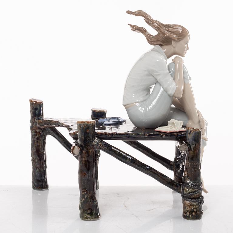 Ernest Massuet, figurine, "Sunset at the Pier", Lladró, Spain.