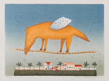 AULI WAHLBERG, serigrapoh, signed and dated -98, numbered 99/100.