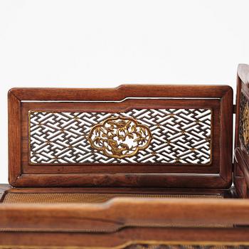 Dagbädd, hardwood. Qingdynastin, 1800-tal.