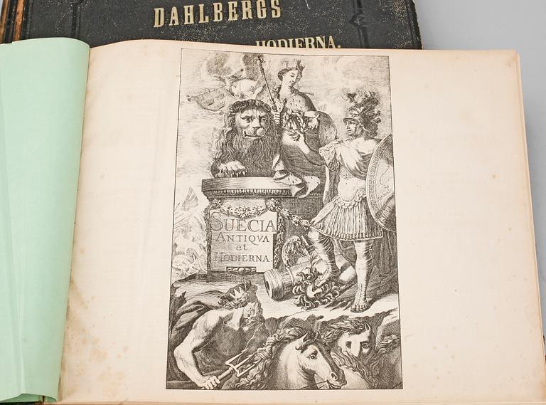 BÖCKER, 4 vol., E. Dhalberg, "Suecia antiqua & Hodierna", 1800-talets andra hälft.