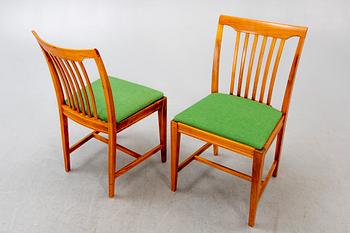 Svante Skogh, a set of sex chairs from Vindö Balder möbler, Vaggeryd, second half of the 20th century.