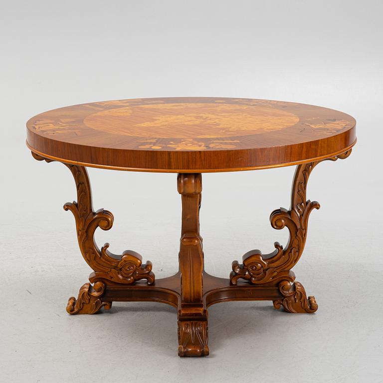 Coffee table, likely by Birger Ekman, Mjölby Intarsia, 1940s.