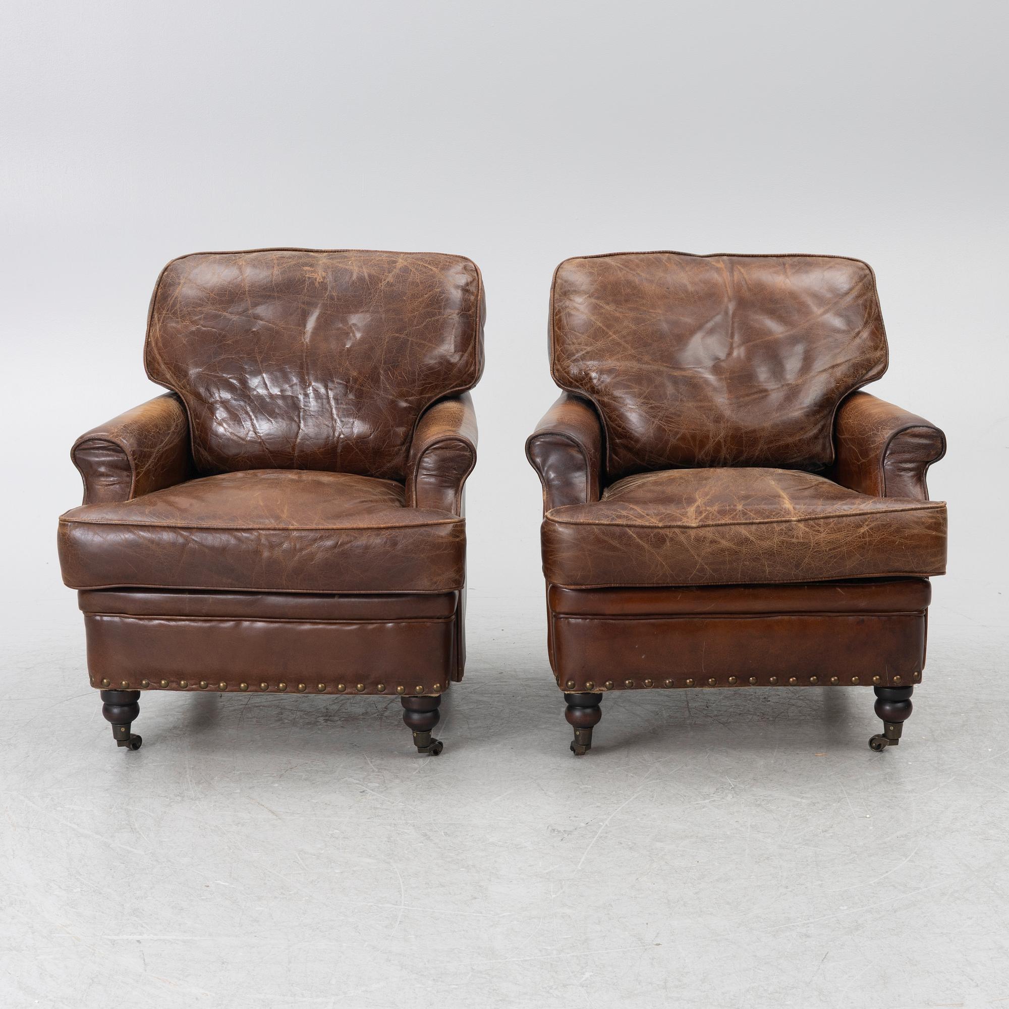 Armchairs, a pair, 20th century.