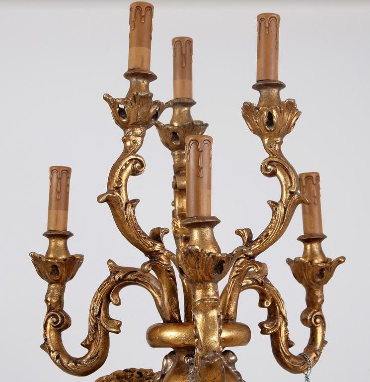 GOLVLAMPOR, ett par, venetiansk stil, 1900/2000-tal.