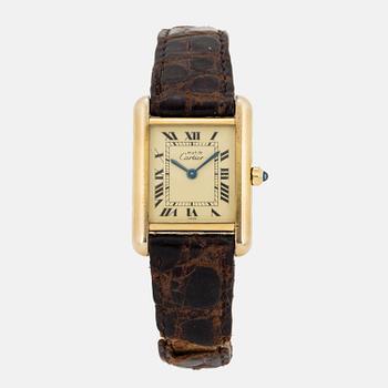 must de CARTIER, Tank Argent, wristwatch, 20 x 27 mm.