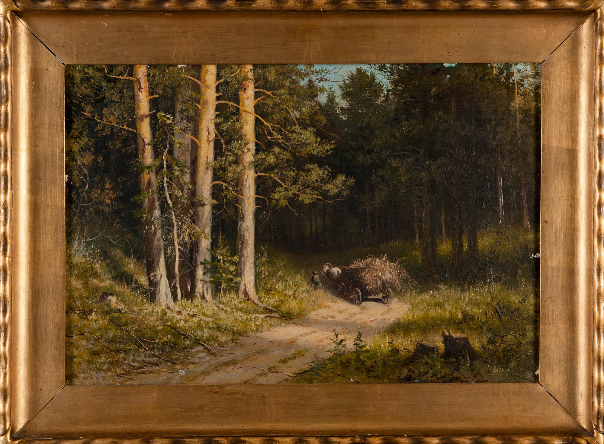 OKÄND KONSTNÄR, olja på duk, osignerad, 1800-tal.