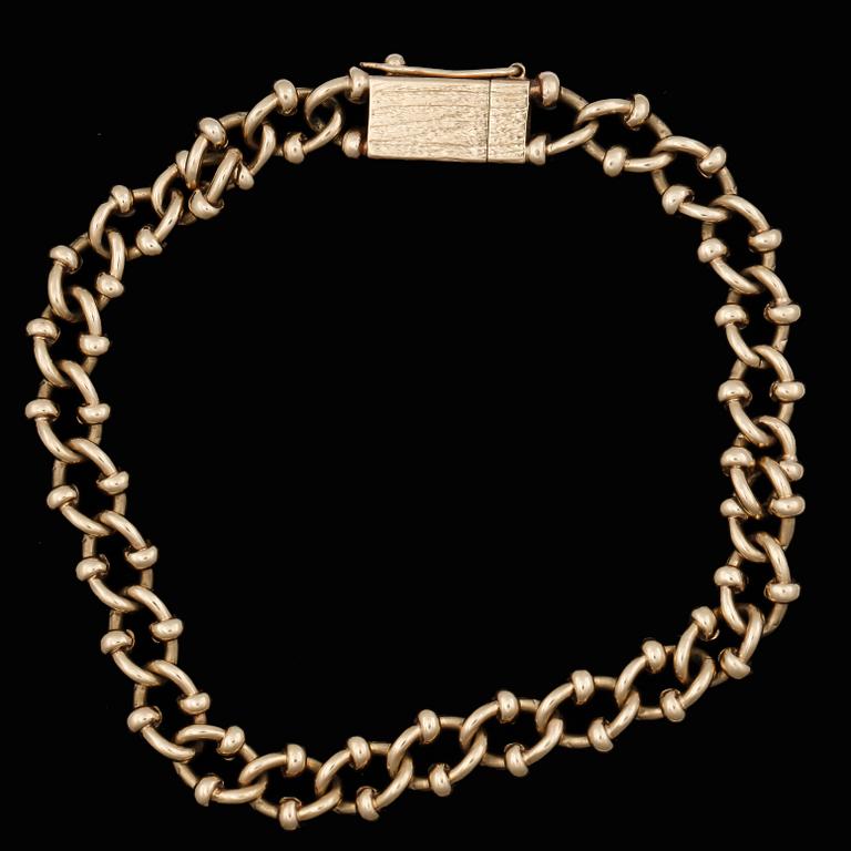 ARMBAND, 14k guld. Vikt ca 19 g.