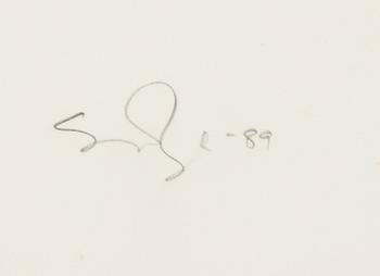 Sven Inge Höglund, acrylic on papaer, signed and cdated -89.