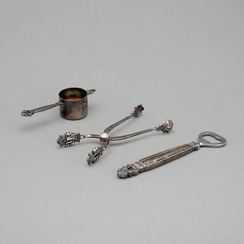 PARTI KONGE, 3 delar, silver, Georg Jensen. Vikt ca 186g.