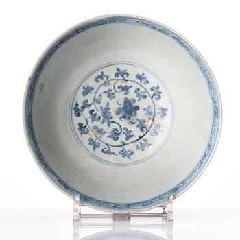 A blue and white bowl, Ming dynasty (1368-1644).
