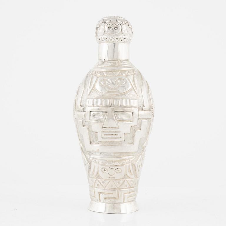 A silver decanter, Peru, second half of the 20th Century.