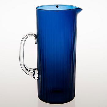 TAPIO WIRKKALA, a set of six glasses and a pitcher, Iittala, the latter half of the 20th century.