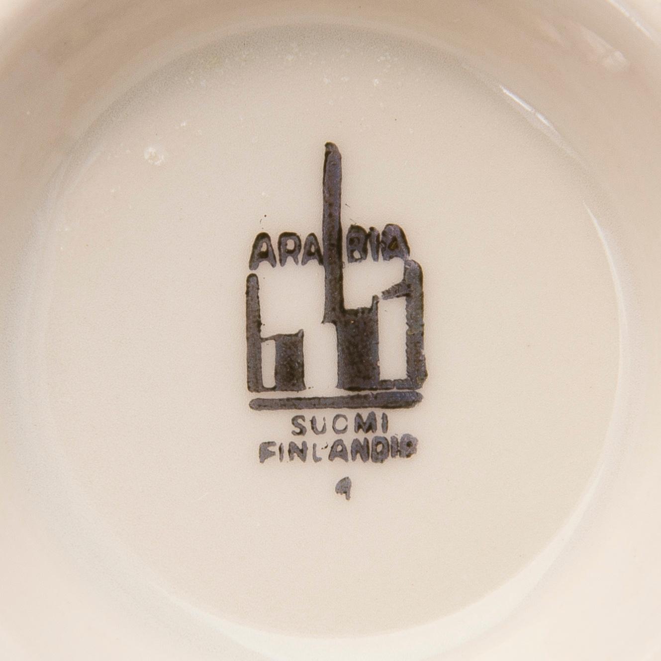 TEEASTIASTO, 23 osaa, posliinia, Arabia 1932-49.