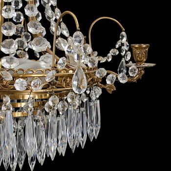 LJUSKRONA, empirestil, 1900-talets mitt. Höjd ca 75 cm.