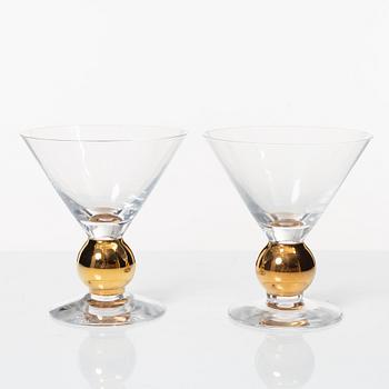 Gunnar Cyrén, Nobel, 5 martini glasses, Orrefors,