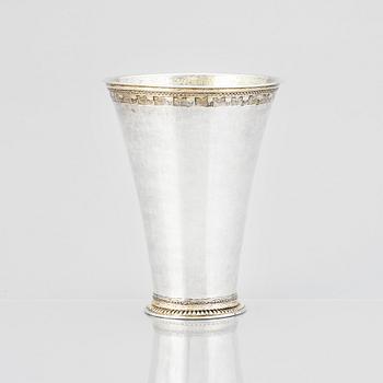A silver beaker by Carl Beck (1717-1736), Stockholm 1732.