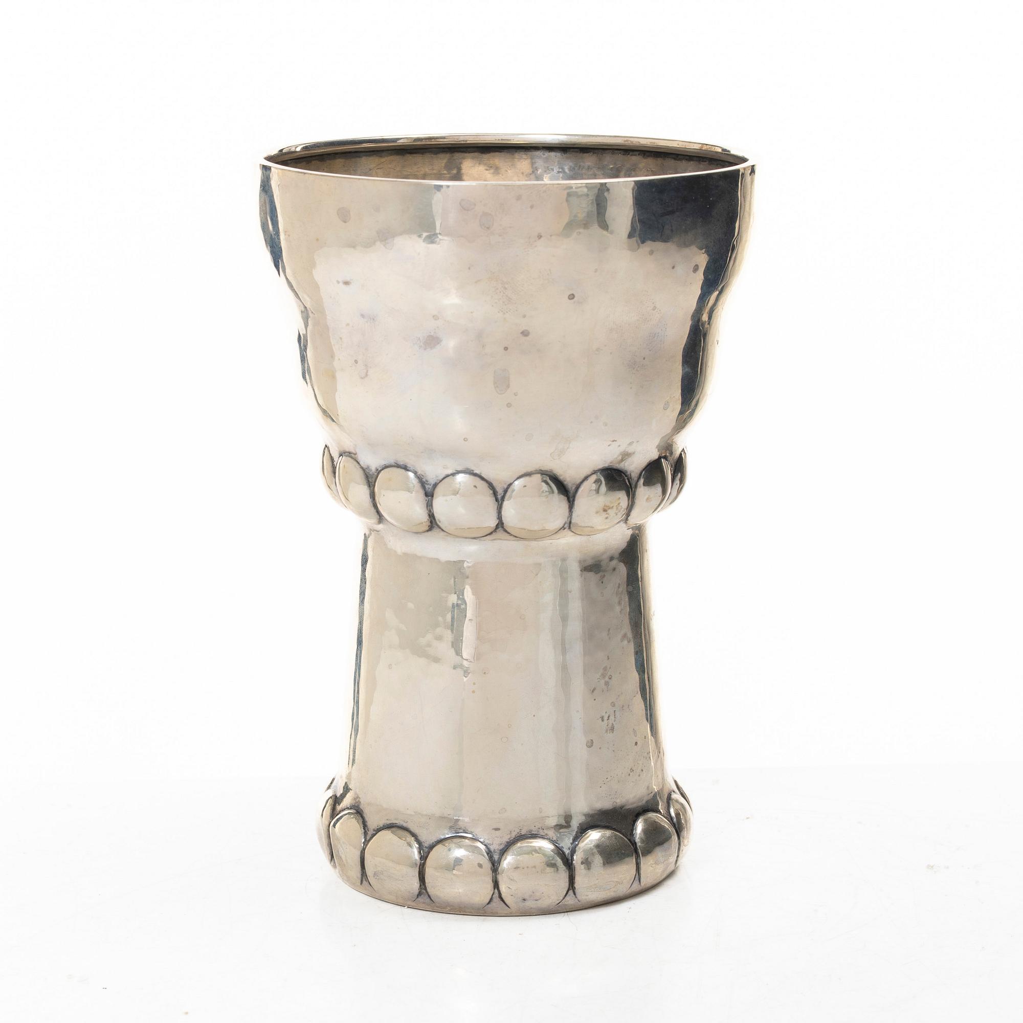 Vase, silver, Art Nouveau, Denmark, 1917.
