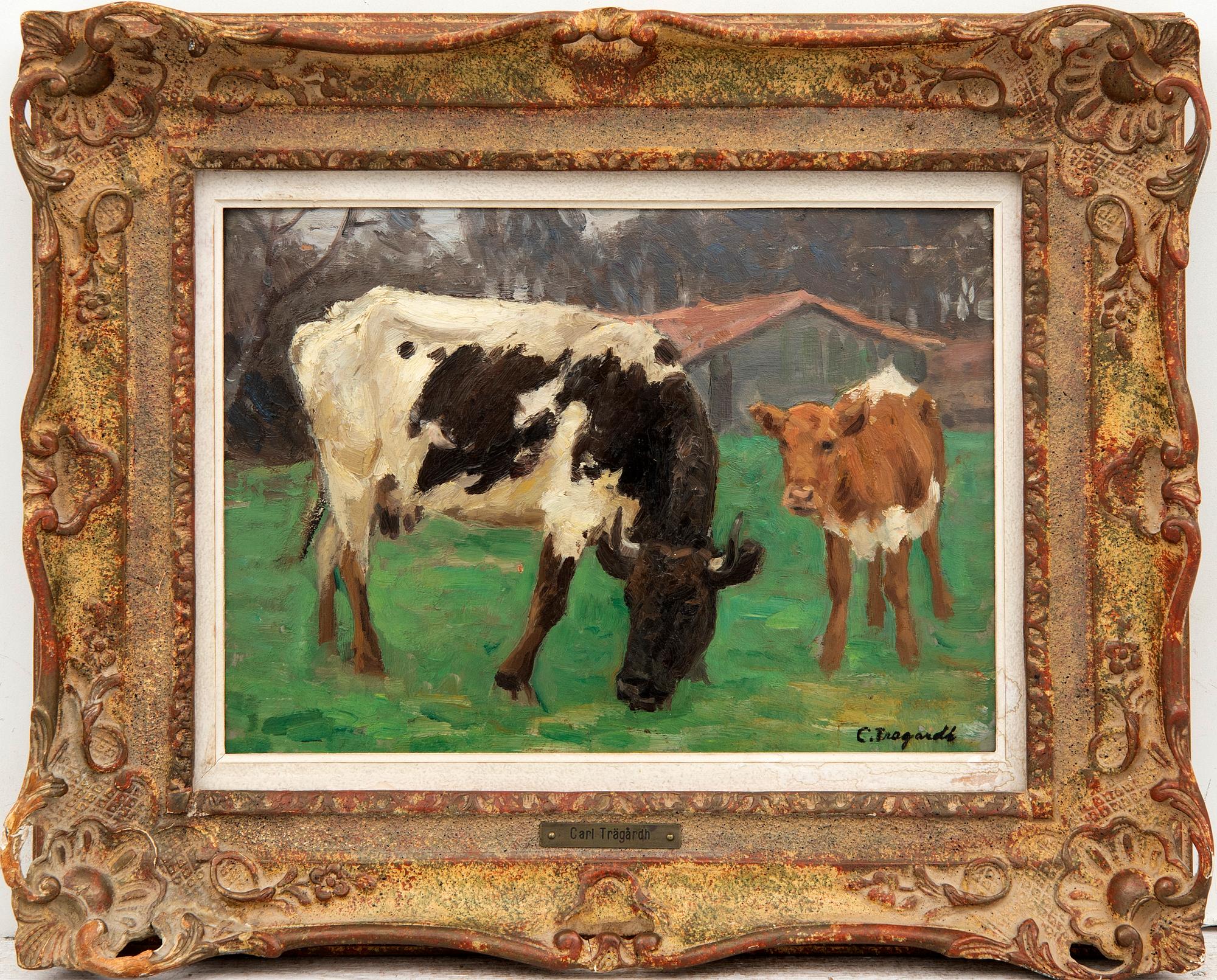 Carl Trägårdh, olja på pannå signerad.