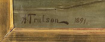 Anders Trulson, oil on canvas, signed and dated 1891.