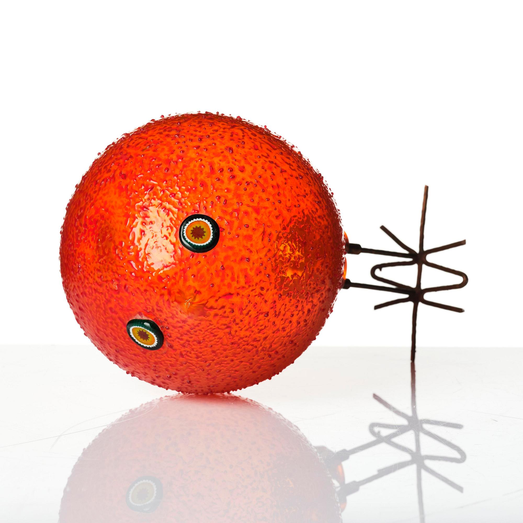 Alessandro Pianon, skulptur, "Pulcino", fågel, glas, Vetreria Vistosi, Italien, 1960-tal.