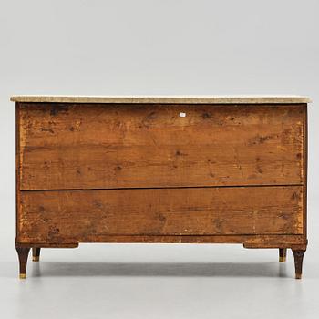 A late Gustavian mahogany commode, Stockholm, late 18th century.
