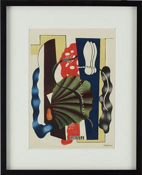 FERNAND LÉGER, after, colour lithographe, signed and dated in print, from Derrière le Miroir nr 79-80-81 1955.