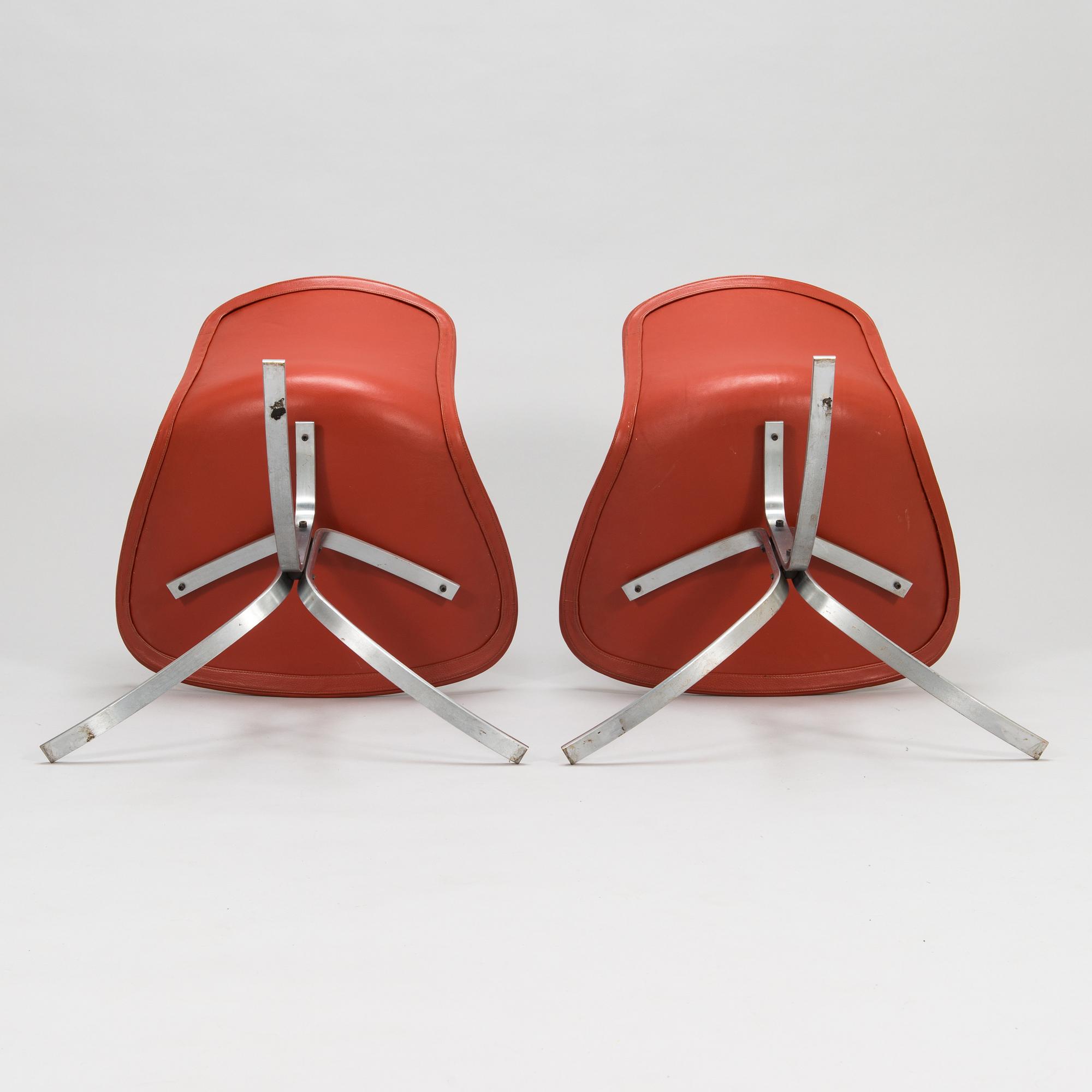 Poul Kjaerholm, a set of six late 20th century 'PK 9' chairs for Fritz Hansen.