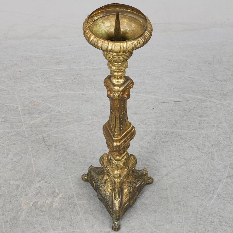 GOLVLJUSSTAKE, mässing, 1700-/1800-tal.