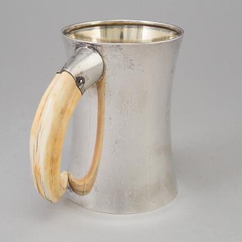 Three Swedish 201th century silver beakers, mark of K Andersson, Carlman and ARG, Stockholm 1903-1949.