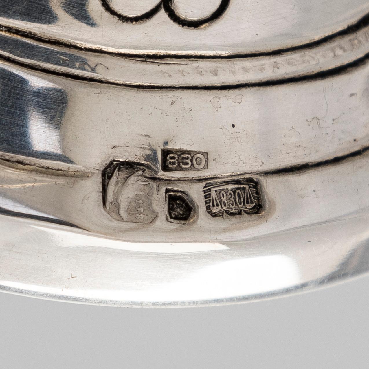 Pikareita, 6 kpl, hopea, Lissabon Portugali.