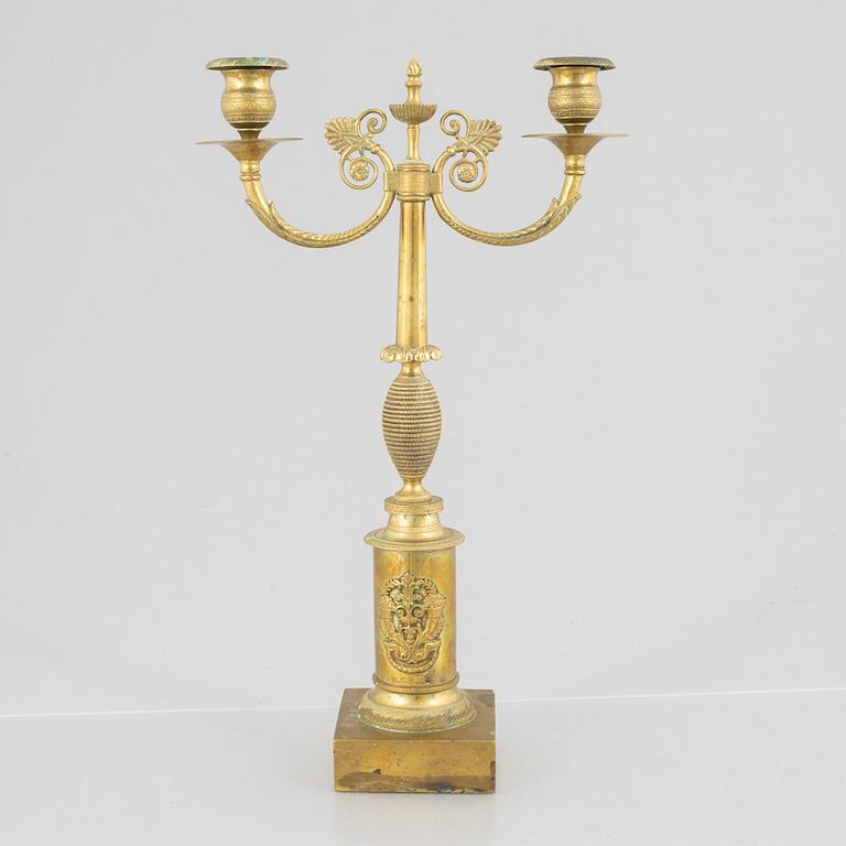 An Empire candelabra, first half of the 19th century.
