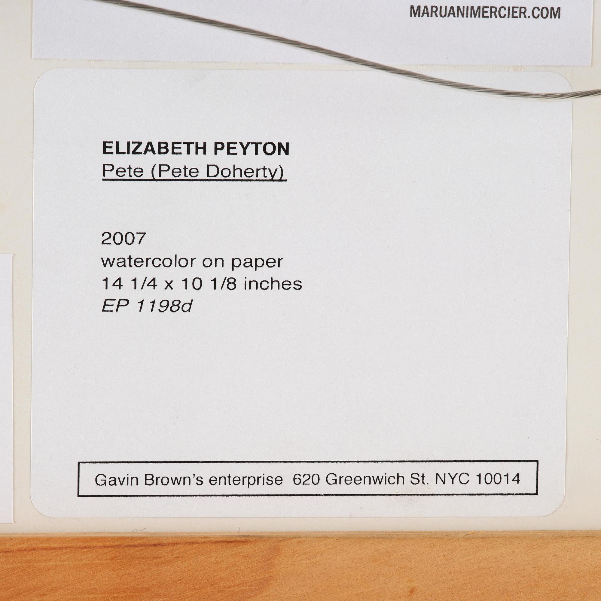 Elizabeth Peyton, "Pete (Pete Doherty)".