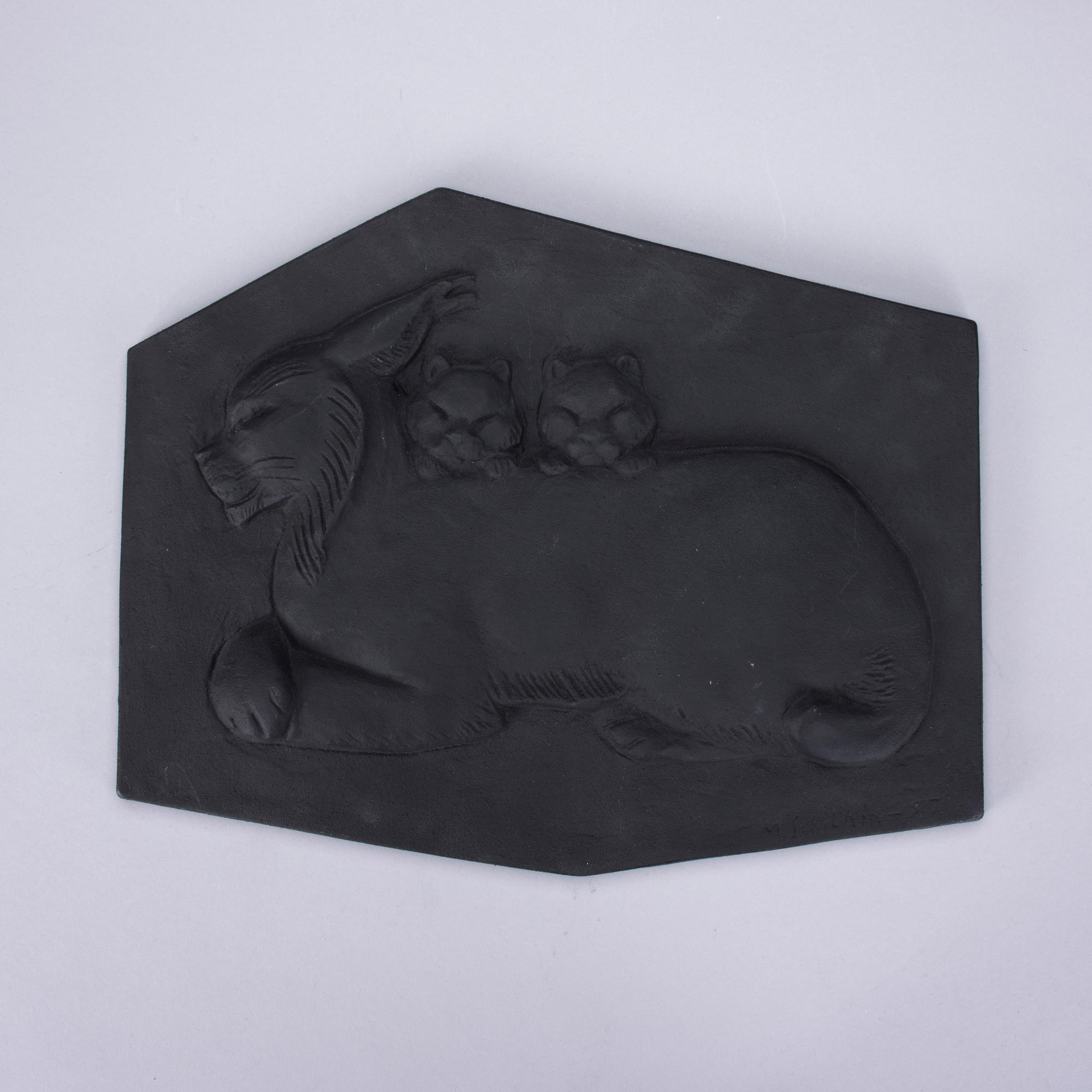 MIKAEL SCHILKIN, relief, gjutjärn, Högfors, signerad och daterad -57.